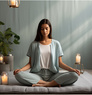 Shanti Devi guiding a yoga class